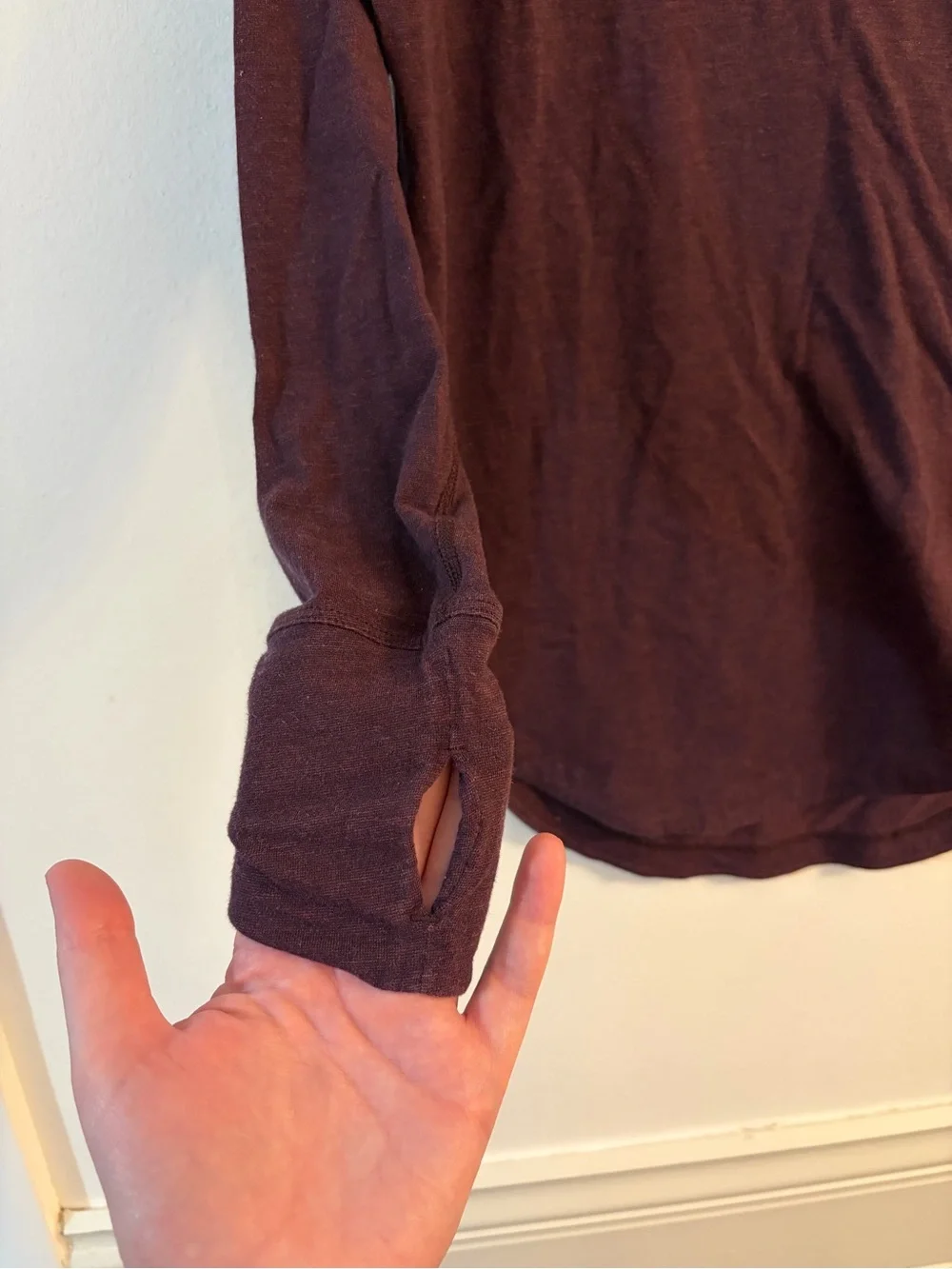 lululemon athletica Plum Long Sleeve V-Neck Tee